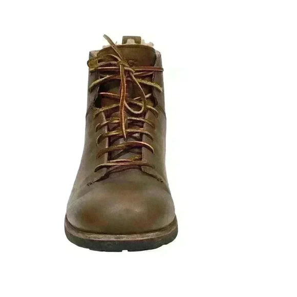 UGG Keaton Men\'s Brown Leather Sheepskin Lined Chukka Boots Size US 14/EUR 48.5